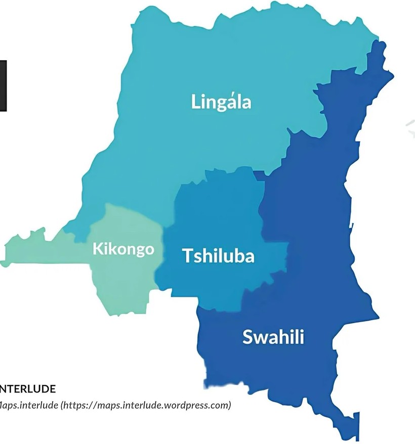 Carte linguistique de la RDC